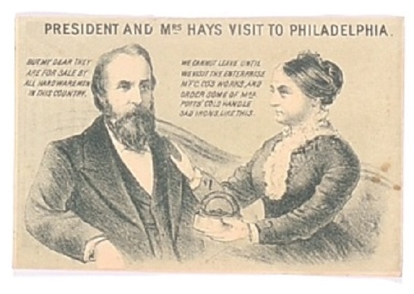President and Mrs. Hayes Trade Card