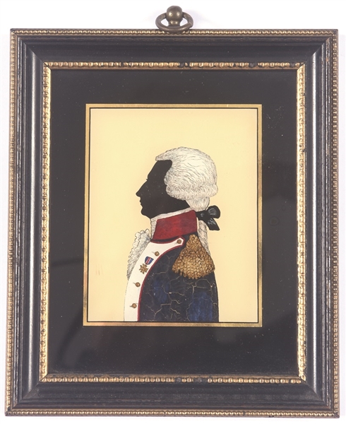 Lafayette Reverse on Glass Portrait