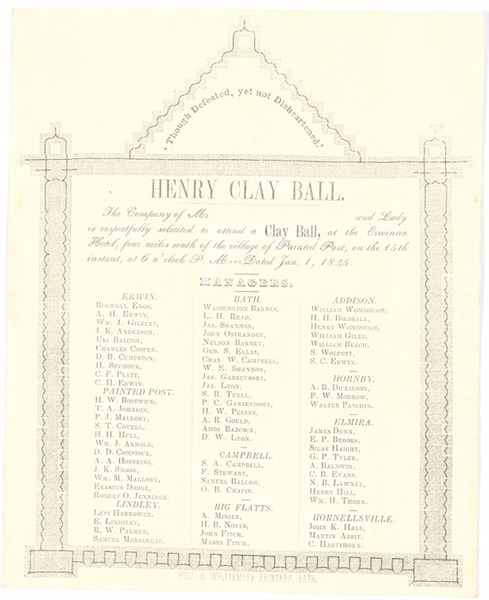 Henry Clay Ball Invitation