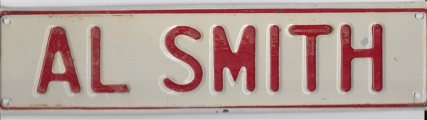 Al Smith License Plate