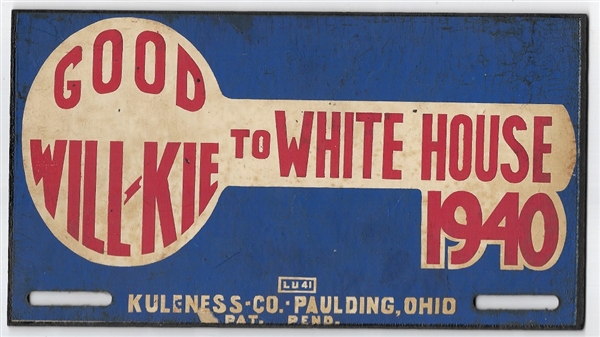 Willkie Key to the White House License