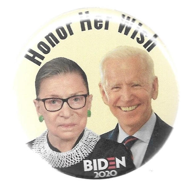 Biden, Ruth Bader Ginsburg Honor Her Wish