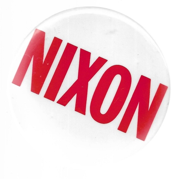 Nixon Unusual, Large Red and White Pin
