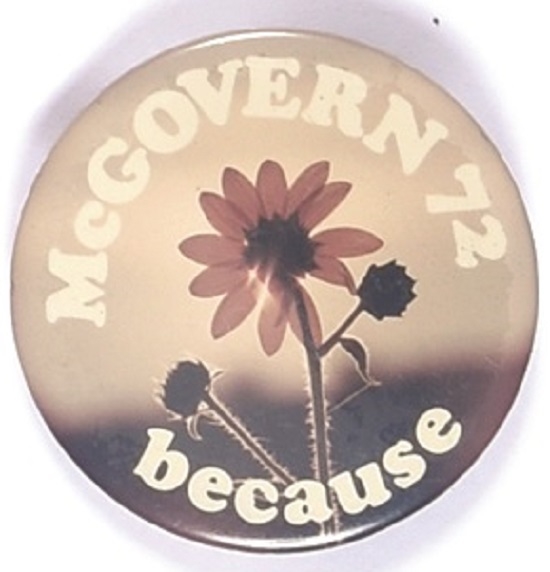 McGovern ’72 Because Flower Peace Pin