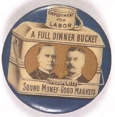 McKinley, Roosevelt Blue Dinner Bucket