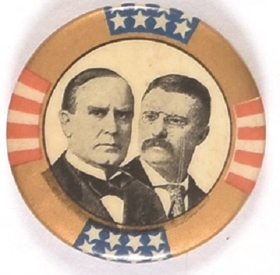 McKinley, Roosevelt Stars, Stripes With Gold Border
