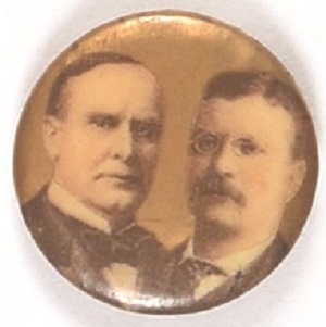 McKinley, Roosevelt Gold Background Jugate