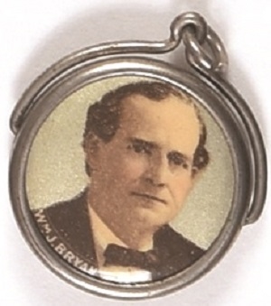 William Jennings Bryan and Flag Celluloid Charm