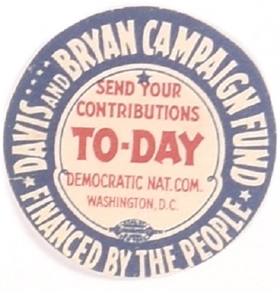 Davis, Bryan Campaign Fund Sticker