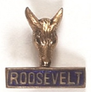 FDR Blue, Gold Donkey Enamel Pin