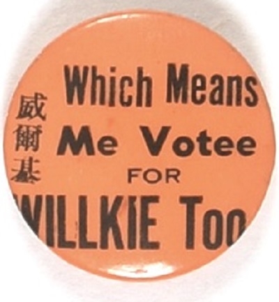 Chinese We Votee for Willkie Too