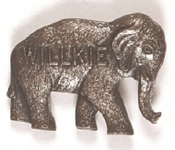 Willkie Embossed Metal Elephant