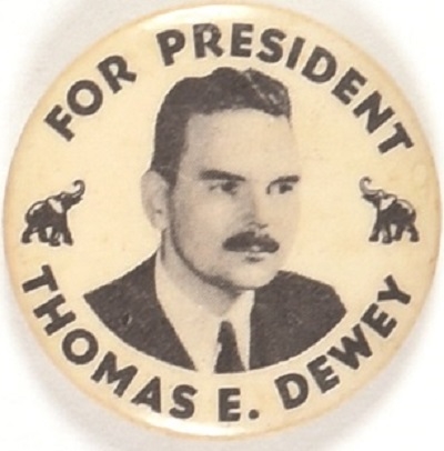 Dewey for President Elephants Pin