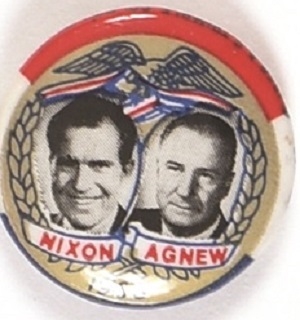 Nixon, Agnew 1 Inch 1968 Jugate