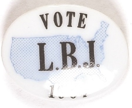 Vote LBJ Unusual Plastic Pin
