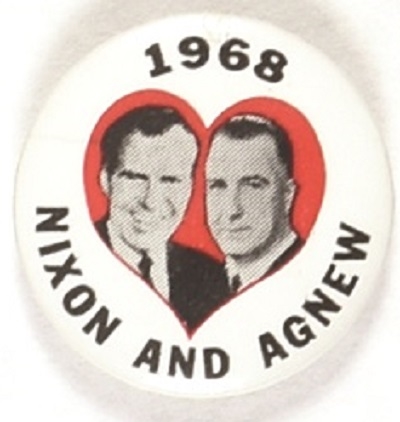 Nixon and Agnew 1968 Heart Jugate