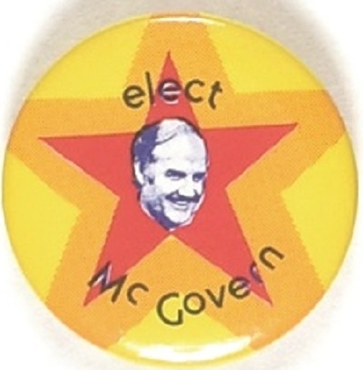 McGovern Red and Orange Stars Celluloid