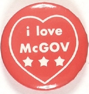 I Love McGovern Heart Pin