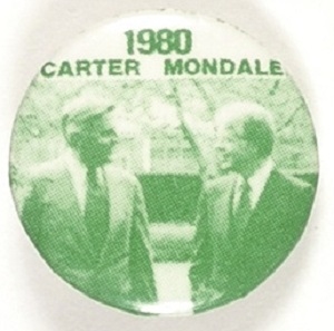 Carter, Mondale 1 Inch Green Jugate