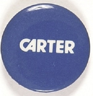 Jimmy Carter Blue and White Celluloid