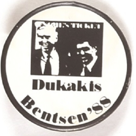 Dukakis, Bentsen Black and White Celluloid