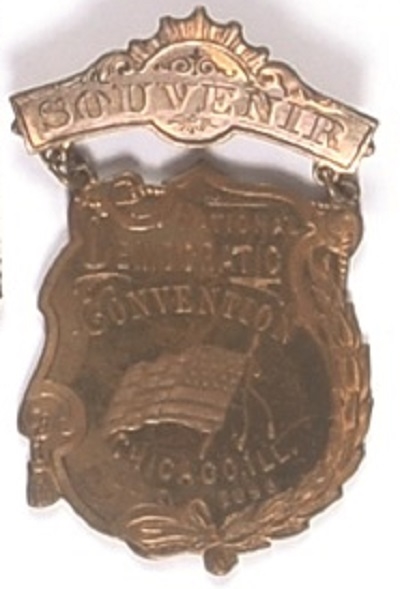 Bryan 1896 Convention Badge