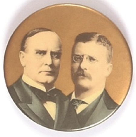 McKinley, Roosevelt Large Gold Jugate