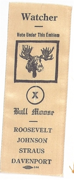 Theodore Roosevelt Bull Moose Watcher Ribbon