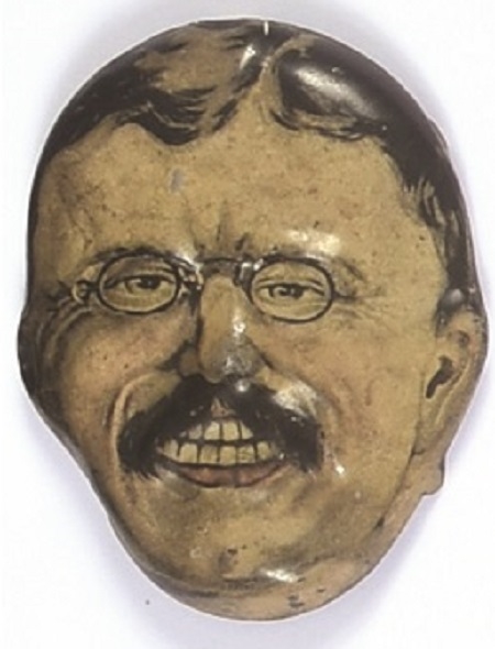 Theodore Roosevelt Metal Bust Clipback