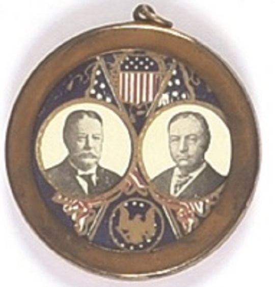 Taft, Sherman Celluloid Jugate Charm