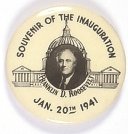 Franklin Roosevelt 1941 Inauguration Celluloid
