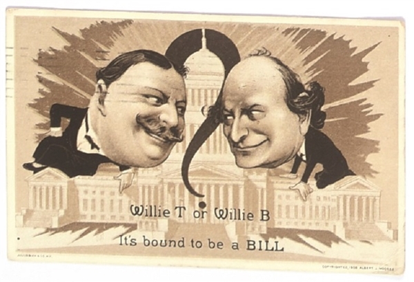Taft, Bryan Bound to be a Bill Postcard