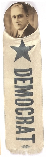 FDR Pin, Ribbon With Tammany Star