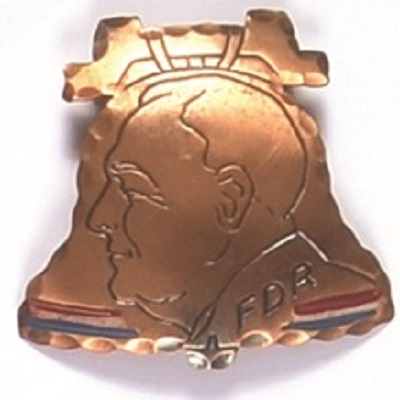 Franklin Roosevelt Liberty Bell Pin
