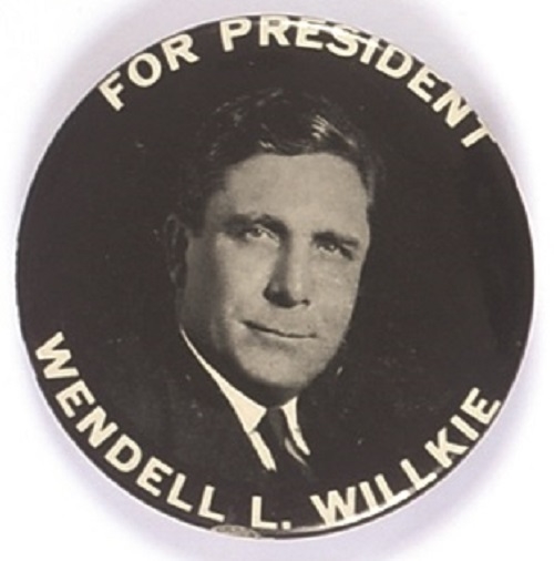 Willkie for President Large Black, White Cell