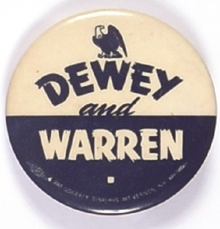 Dewey and Warren 2 1/8 Inch Eagle Pin