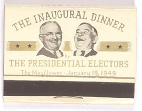 Truman, Barkley Inaugural Matchbook