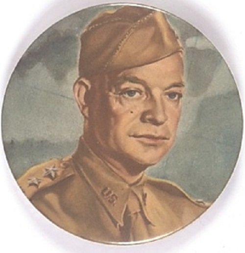 Eisenhower in Uniform Colorful Pin