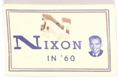 Nixon "N" Lapel Pin with Card