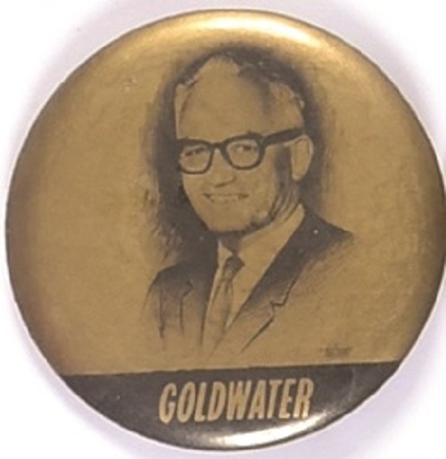 Goldwater Gold and Black Portrait Pin