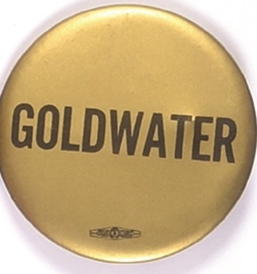 Goldwater Gold and Black Portrait Pin