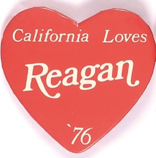 California Loves Reagan Heart Pin