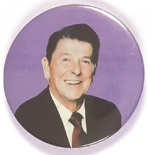 Reagan Unusual Full Color Photo, Purple Background