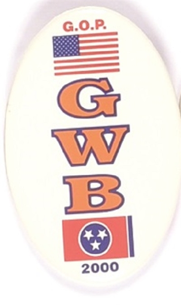 Bush GWB Tennessee 2000 Oval Celluloid