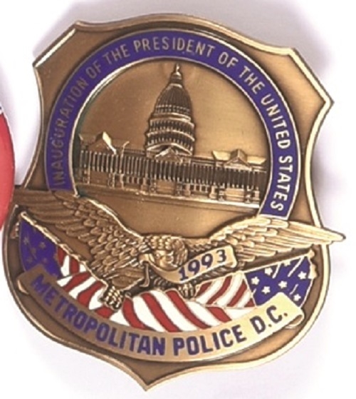 Bill Clinton 1993 Police Badge