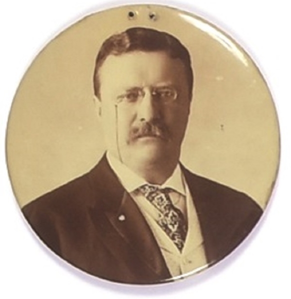 Theodore Roosevelt Large Sepia Celluloid