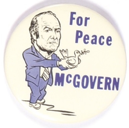 McGovern for Peace Cartoon Dove Pin