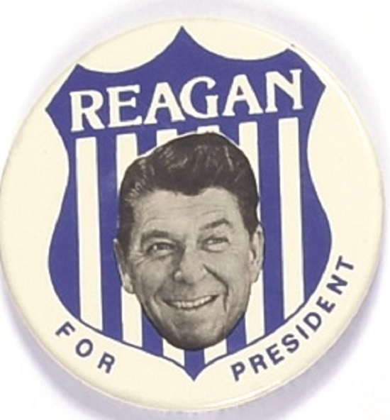 Reagan for President Shield Pin