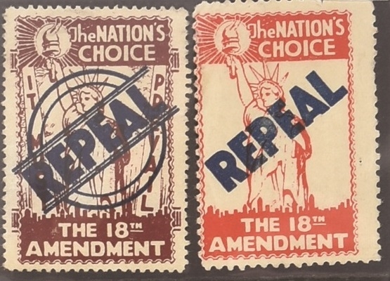 Pair of Prohibition Repeal Stamps
