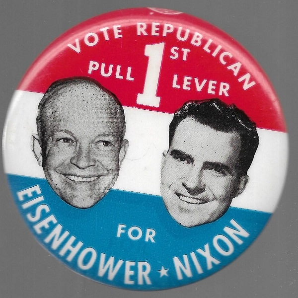 Eisenhower, Nixon Pull 1st Lever 